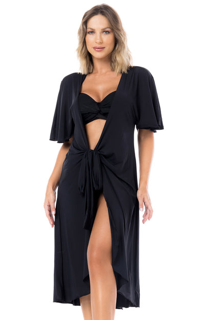 Gallery: La Playa Maxi Dresses Vestido Crepe Preto