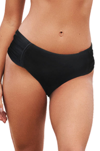 Gallery: Lua Morena Bottom Bottom Drapeada Larga Liso Preto