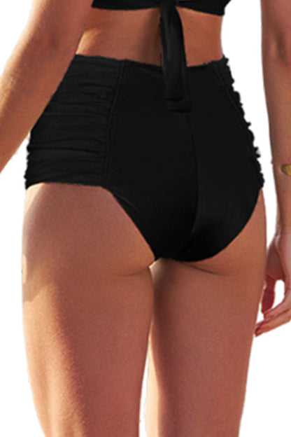 Image 04: Lua Morena Bottom Bottom Encauchado Liso Preto