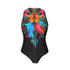 Product Front: Lua Morena One-Piece Gola Ziper Localizado Brinco Preto