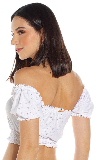 Image 05: Lua Morena Top Top Ciganinha Laise Branco