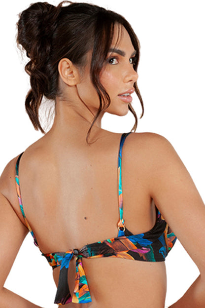 Image 04: Lua Morena Top Top Drapeada Larga Brinco Preto