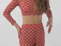 Video: Rio De Sol Beach Trousers Floral-Scales Pants Lana