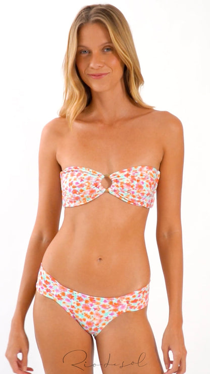 Video: Rio De Sol Two Piece Swimwear Set Ditsy-Sky Mavi Baobi