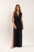Model Front: Rio De Sol Beach Dresses Black Long Dress Soleil