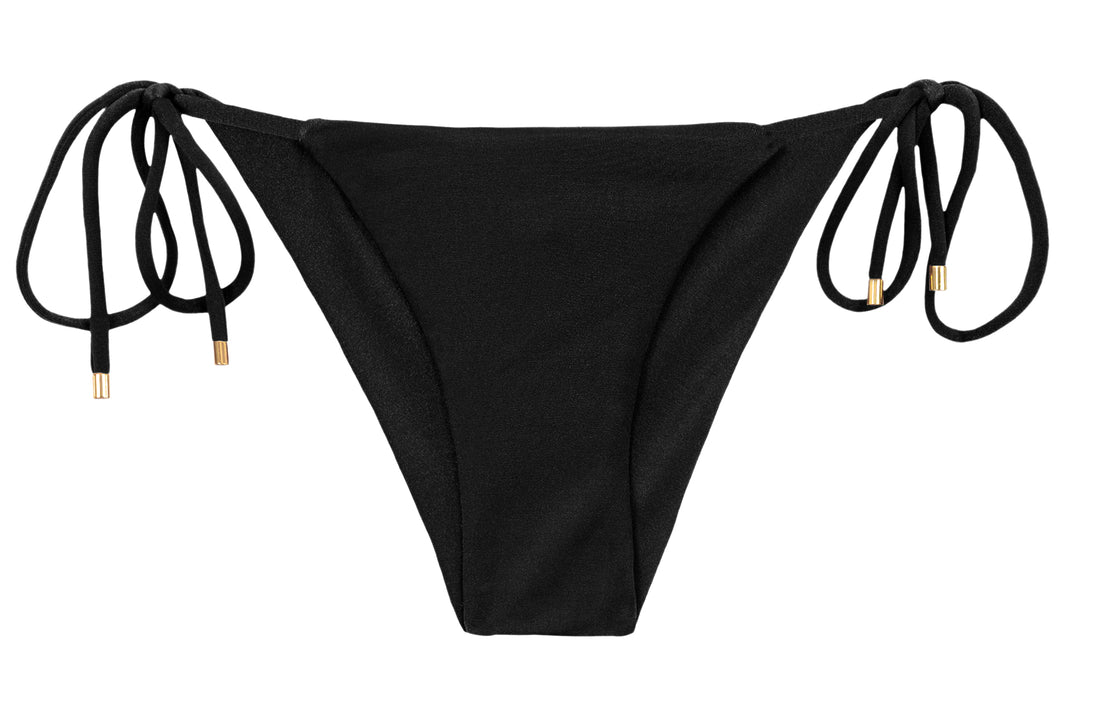 Product Front: Rio De Sol Bottom Bottom Shimmer-Black Cheeky-Tie