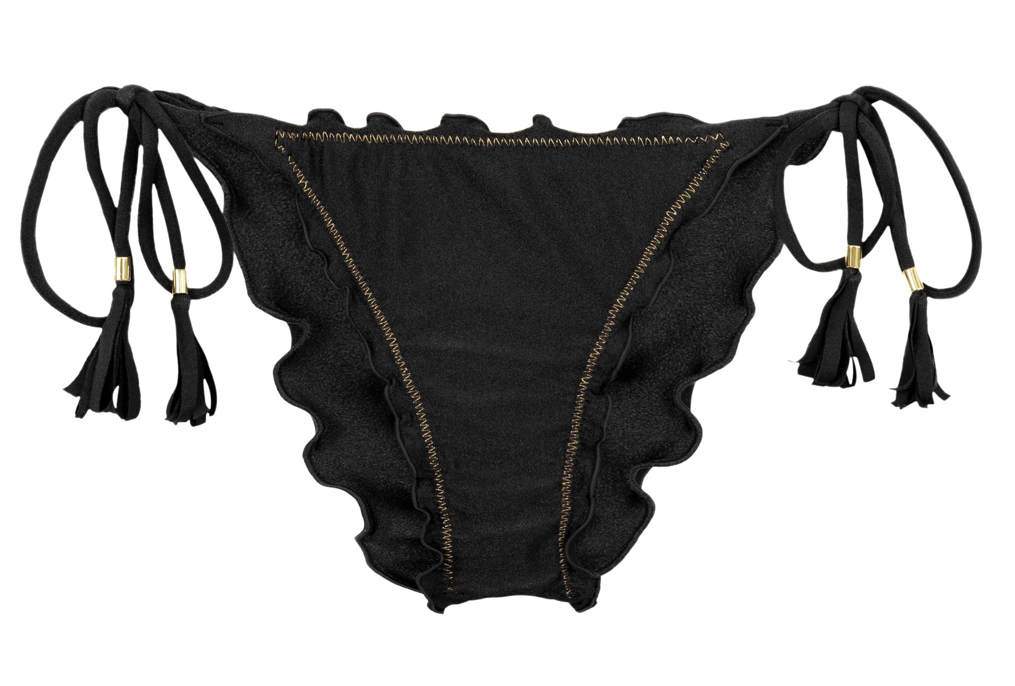 Product Front: Rio De Sol Bottom Bottom Shimmer-Black Frufru-Comfy