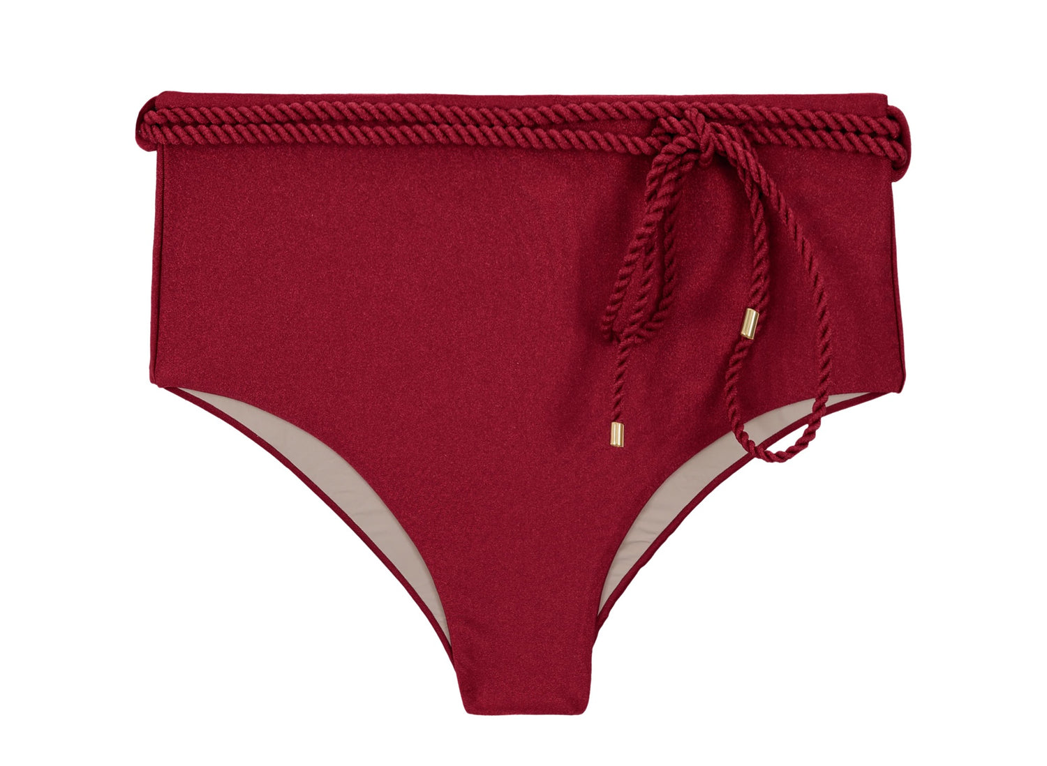 Product Front: Rio De Sol Bottom Bottom Shimmer-Divino Belted-High-Waist
