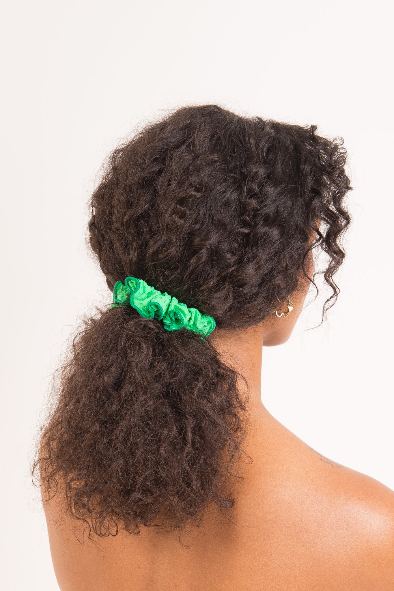 Model Front: Rio De Sol Hair Accessory Dots-Energy Scrunchie