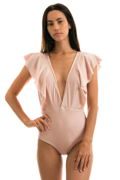 Model Front: Rio De Sol One-Piece Essence Frill