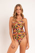 Model Front: Rio De Sol One-Piece Fiore Santorini