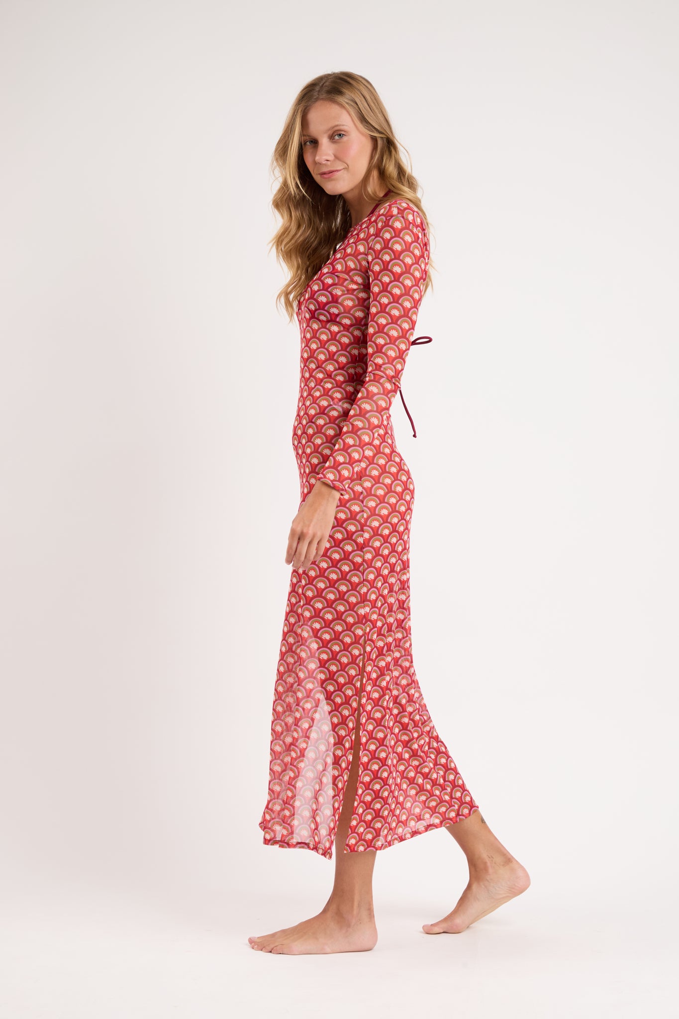 Image 02: Rio De Sol Maxi Dresses Floral-Scales Dress Lucy