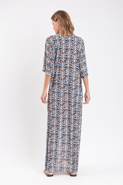 Model Back: Rio De Sol Beach Dresses Ikat Long Dress
