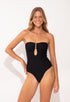 Model Front: Rio De Sol One-Piece Junco-Black Sara-Op