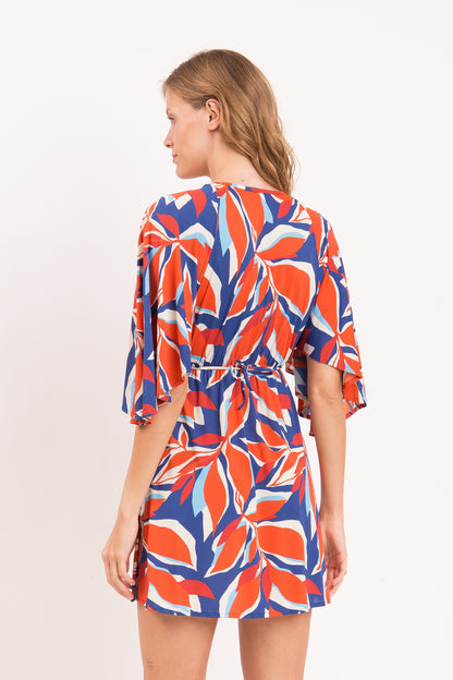 Model Back: Rio De Sol Mini Dress Leaves Mini Dress