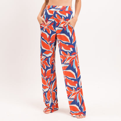 Gallery: Rio De Sol Beach Trousers Leaves Wide Pants