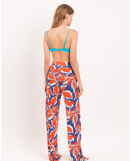 Image 07: Rio De Sol Beach Trousers Leaves Wide Pants