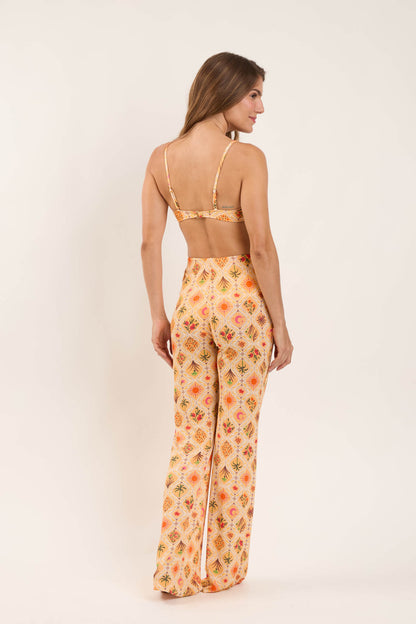 Model Back: Rio De Sol Beach Trousers Mosaico Pants Lana