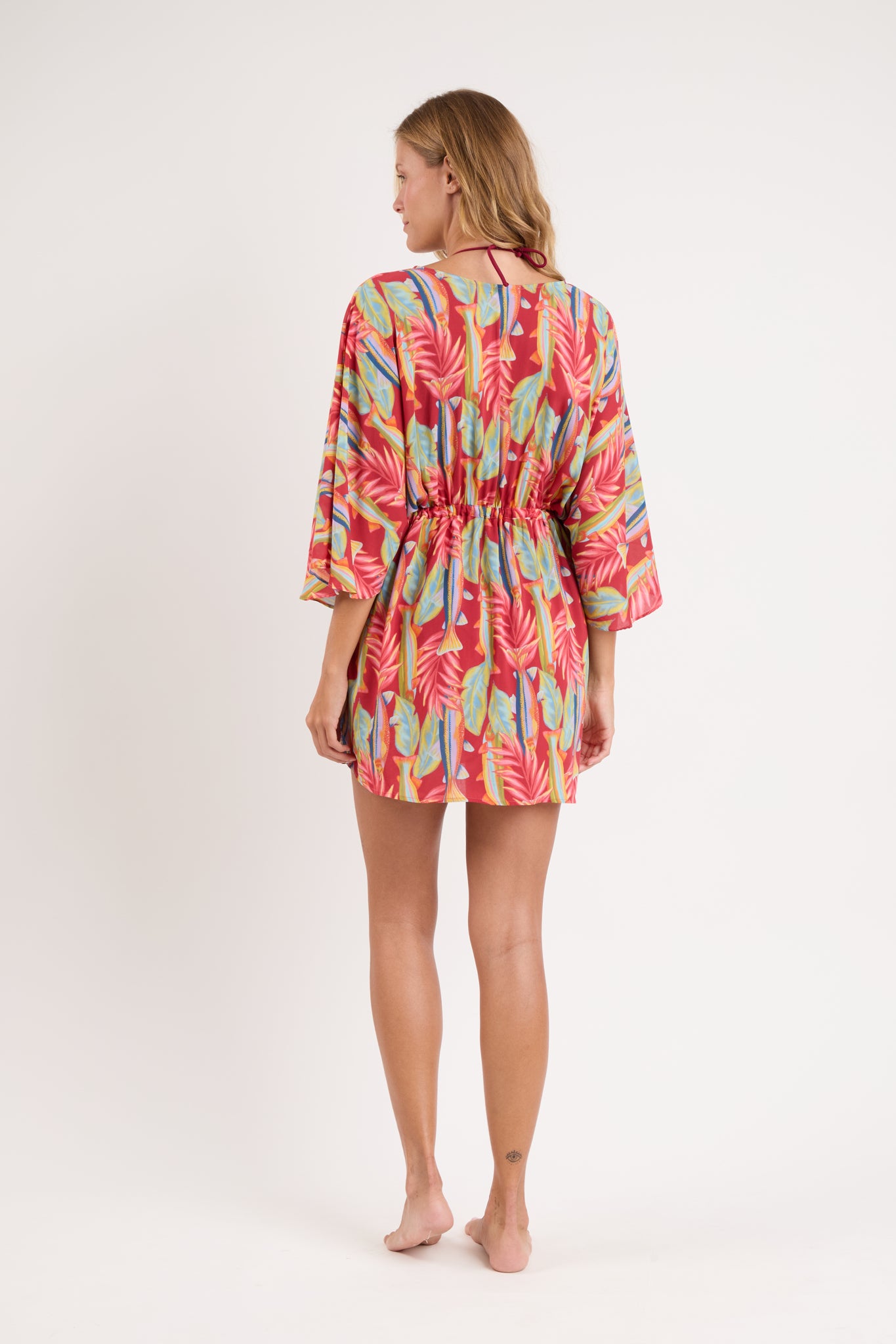 Model Back: Rio De Sol Kaftans / Cover Ups Sea-Bloom Kaftan Bel