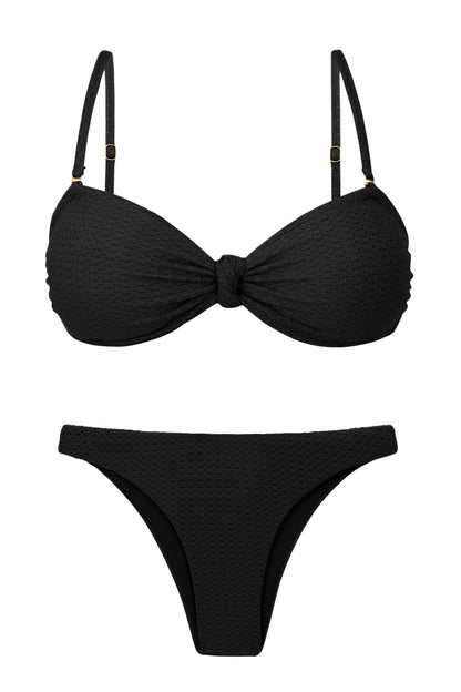 Product Front: Rio De Sol Set Set Bora-Black Bandeau-Joy Leblon