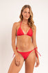 Model Front: Rio De Sol Set Set Microfibra-Chic-Red Tri-Inv Cheeky-Tie