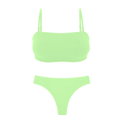 Product Front: Rio De Sol Set Set Sand-Menta Bandeau-Reto Nice-Fio