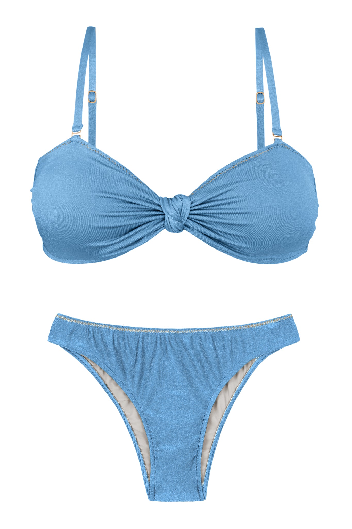 Product Front: Rio De Sol Set Set Shimmer-Baltic-Sea Bandeau-Joy Essential