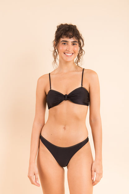 Image 09: Rio De Sol Set Set Shimmer-Black Bandeau-Joy Essential