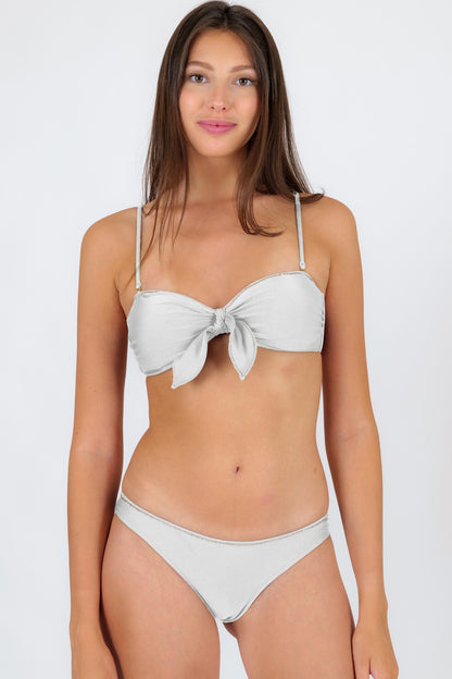 Gallery: Rio De Sol Set Set Shimmer-White Bandeau-Knot Essential