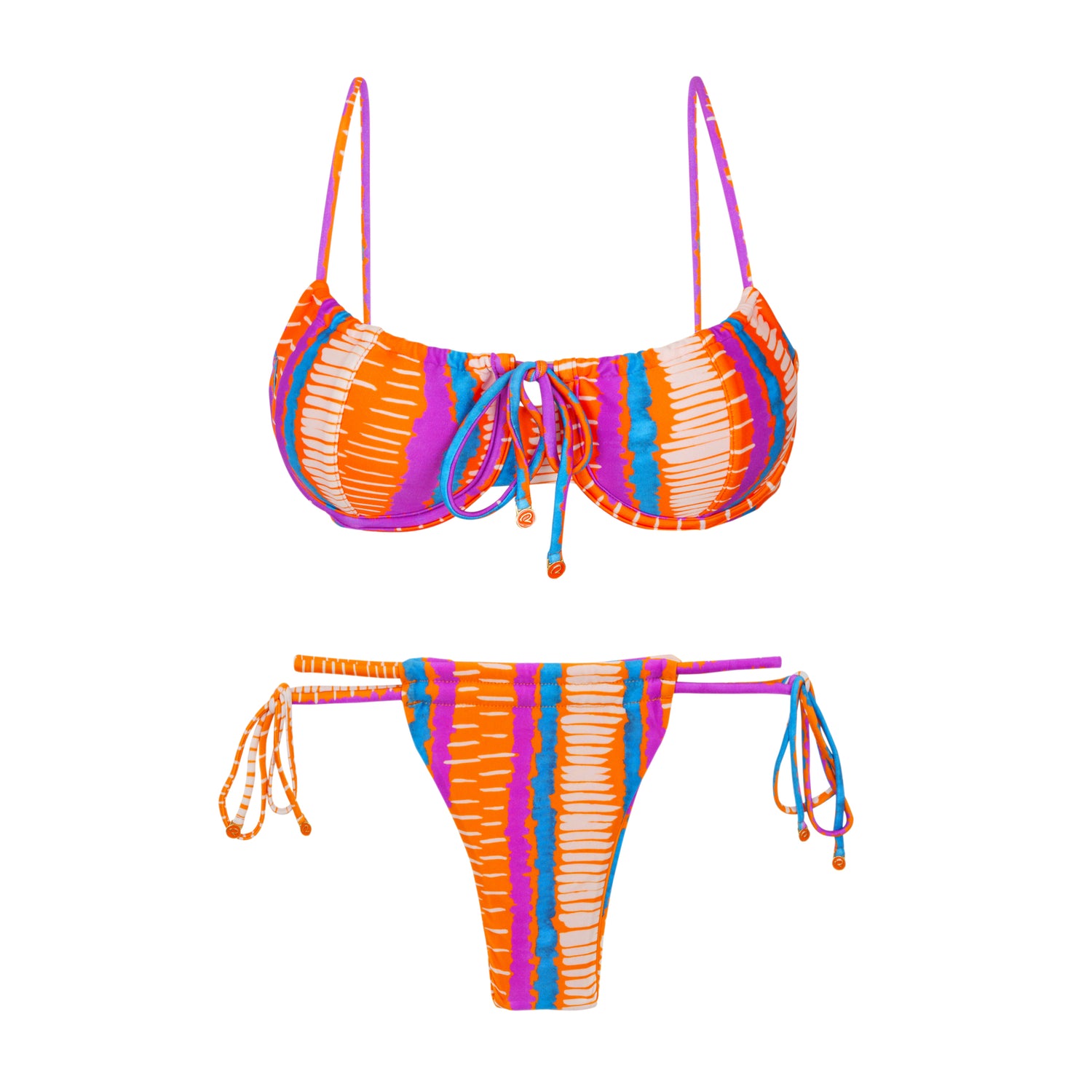 Product Front: Rio De Sol Set Set Stripes Balconet-Tie Pipa