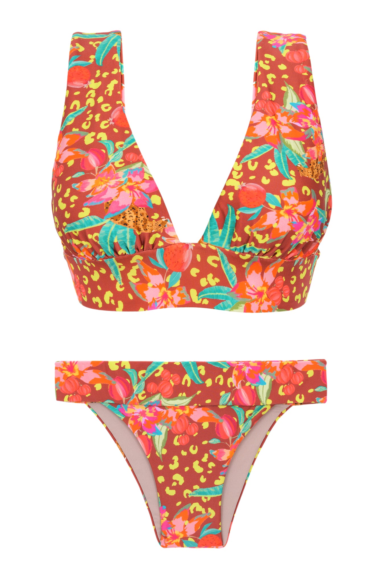 Product Front: Rio De Sol Set Set Tropics Halter-Marina Essential-Cos