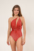 Model Front: Rio De Sol One-Piece Shimmer-Liquor New Vegas