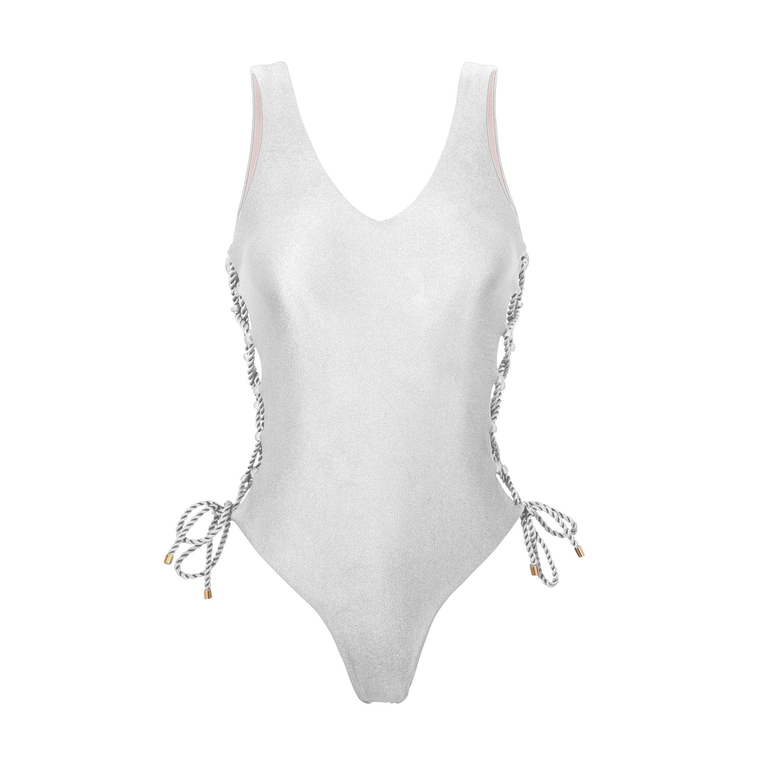 Product Front: Rio De Sol One-Piece Shimmer-White Zoe