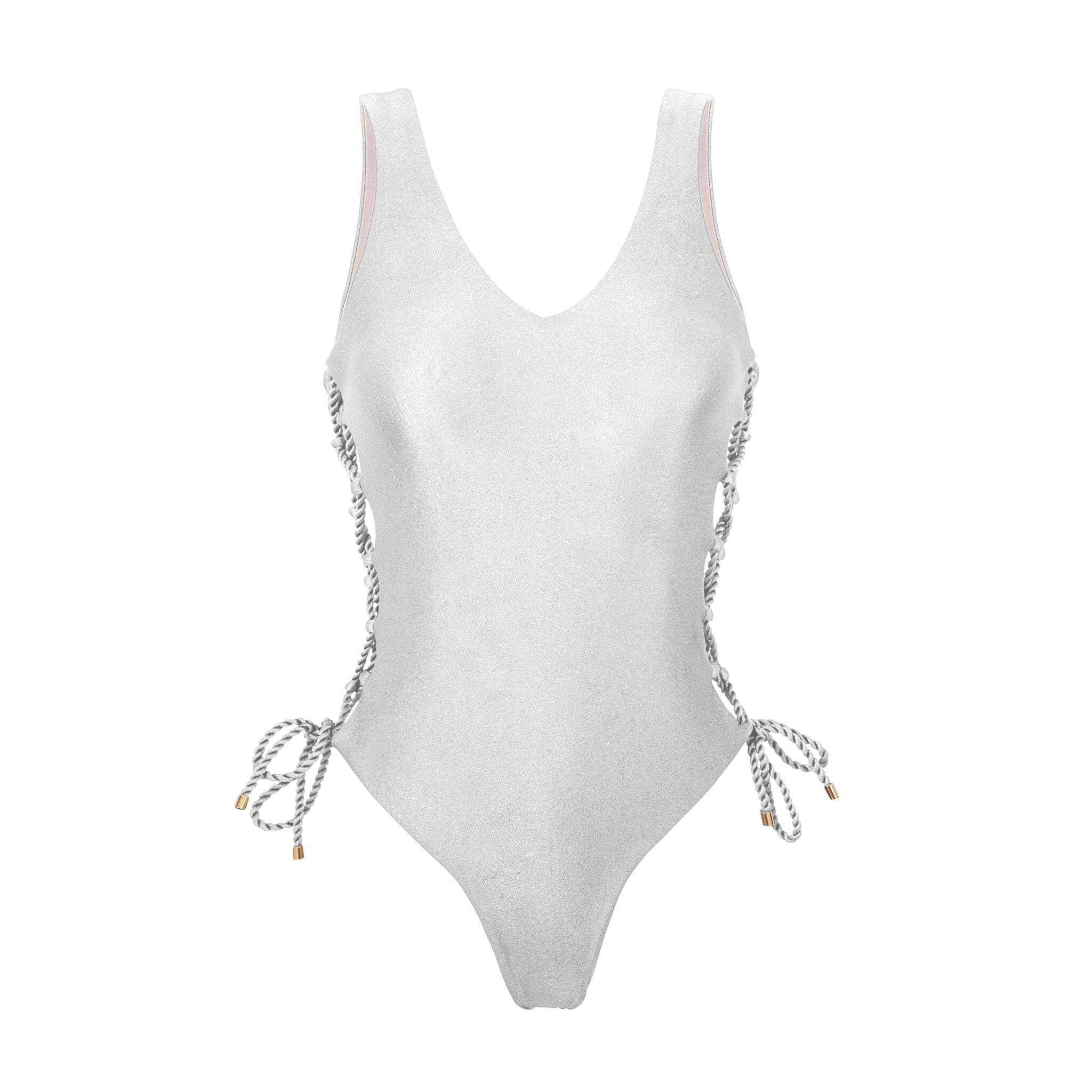 Product Front: Rio De Sol One-Piece Shimmer-White Zoe