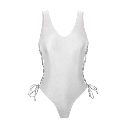 Product Front: Rio De Sol One-Piece Shimmer-White Zoe