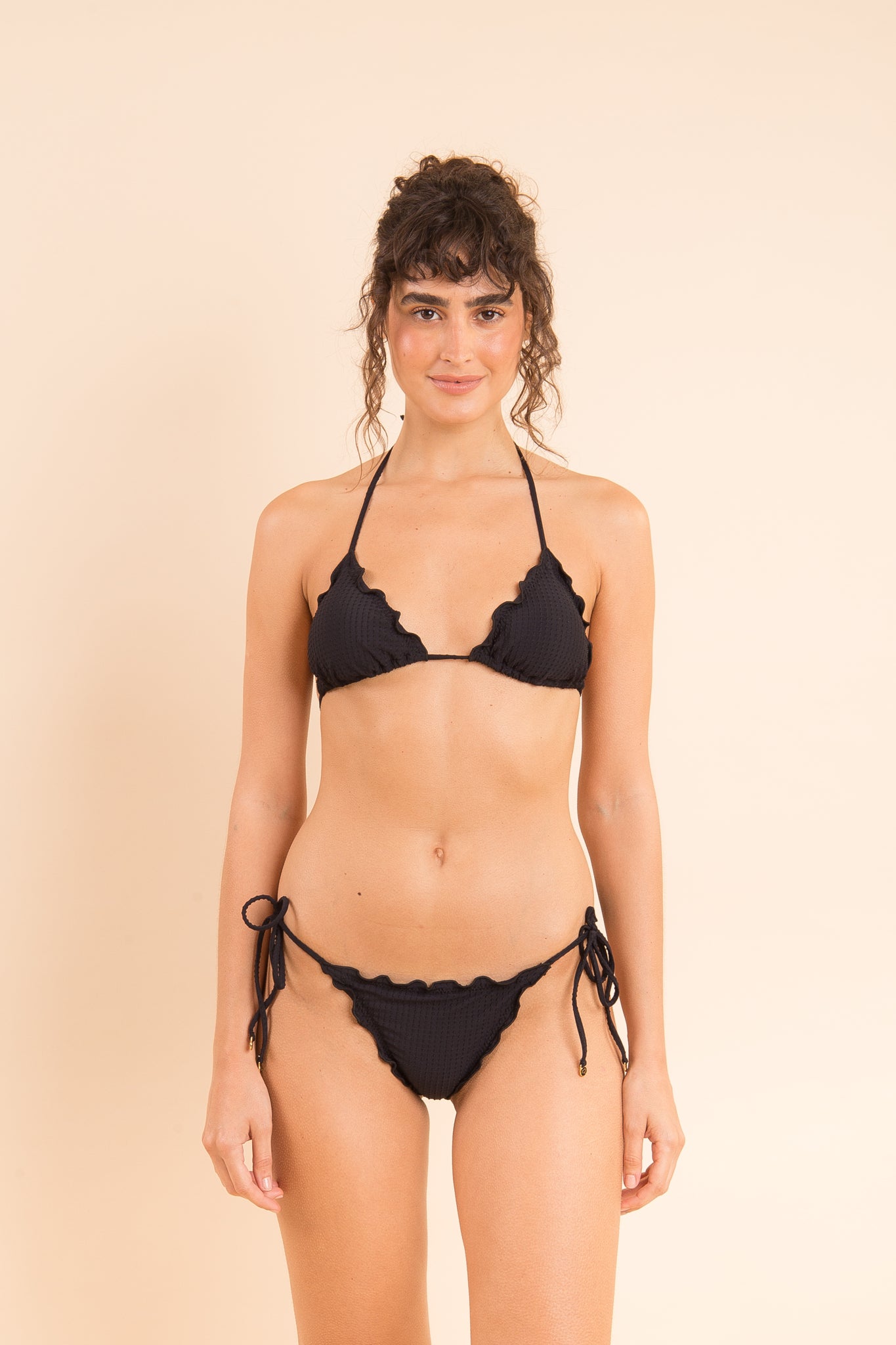 Image 13: Rio De Sol Top Top Dots-Black Frufru
