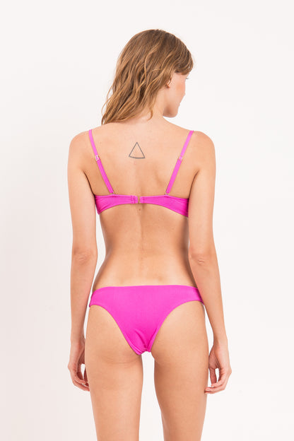 Model Back: Rio De Sol Top Top Malibu-Rosa Bandeau-Duo
