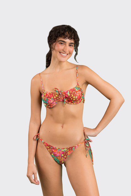 Model Front: Rio De Sol Top Top Tropics Balconet-Tie