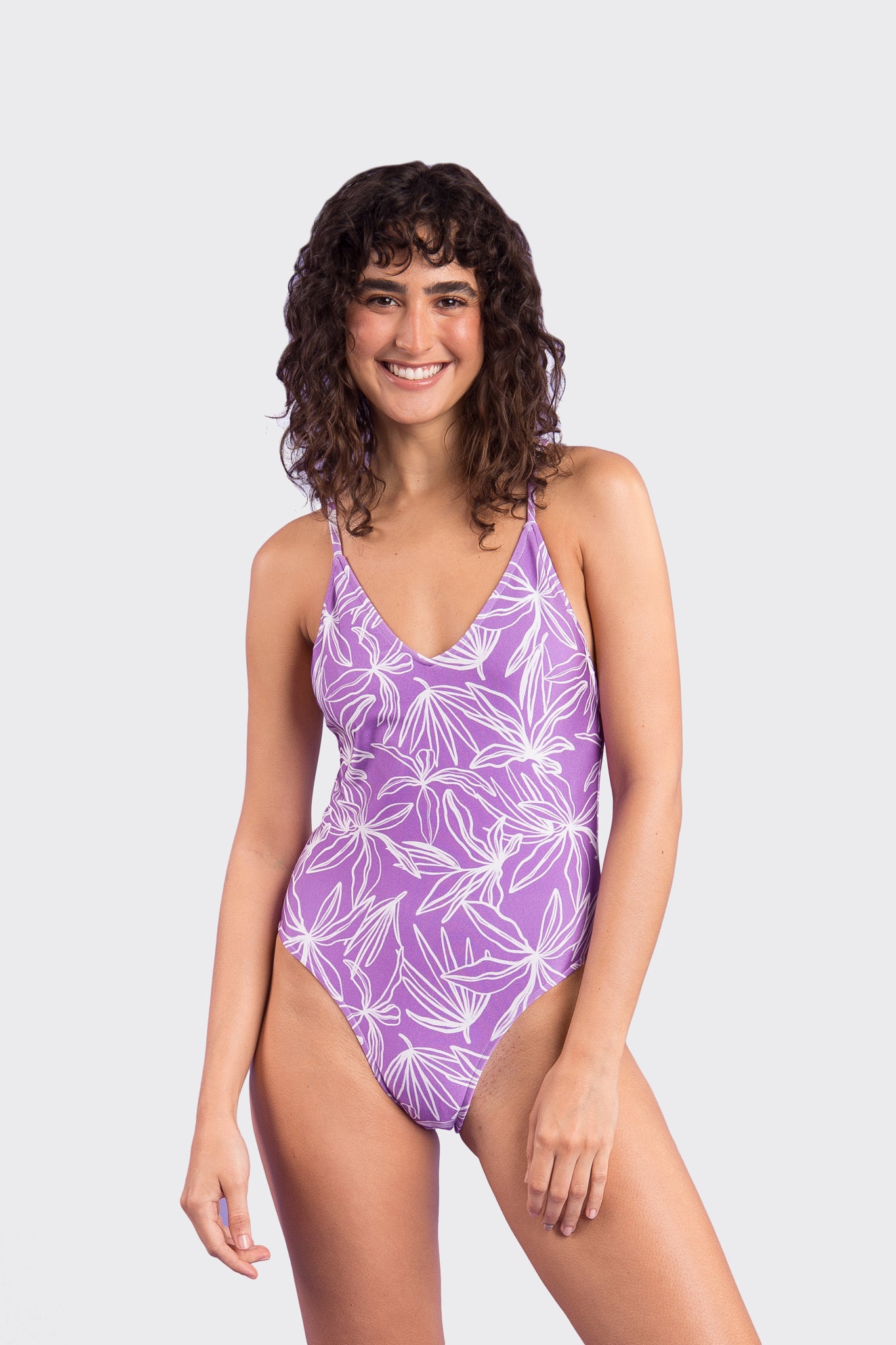Model Front: Rio De Sol One-Piece Trail-Purple Hype