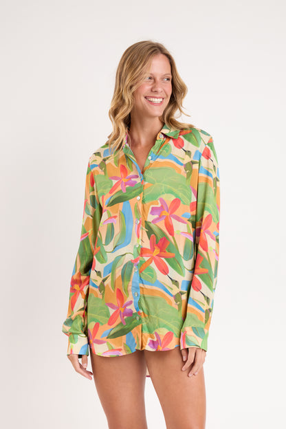 Image 02: Rio De Sol Beach Top Tropical Shirt Greta