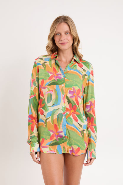 Image 06: Rio De Sol Shirtdress Tropical Shirt Greta