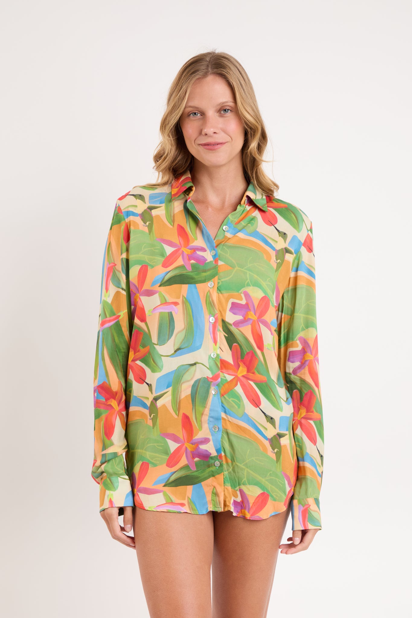 Image 06: Rio De Sol Beach Top Tropical Shirt Greta