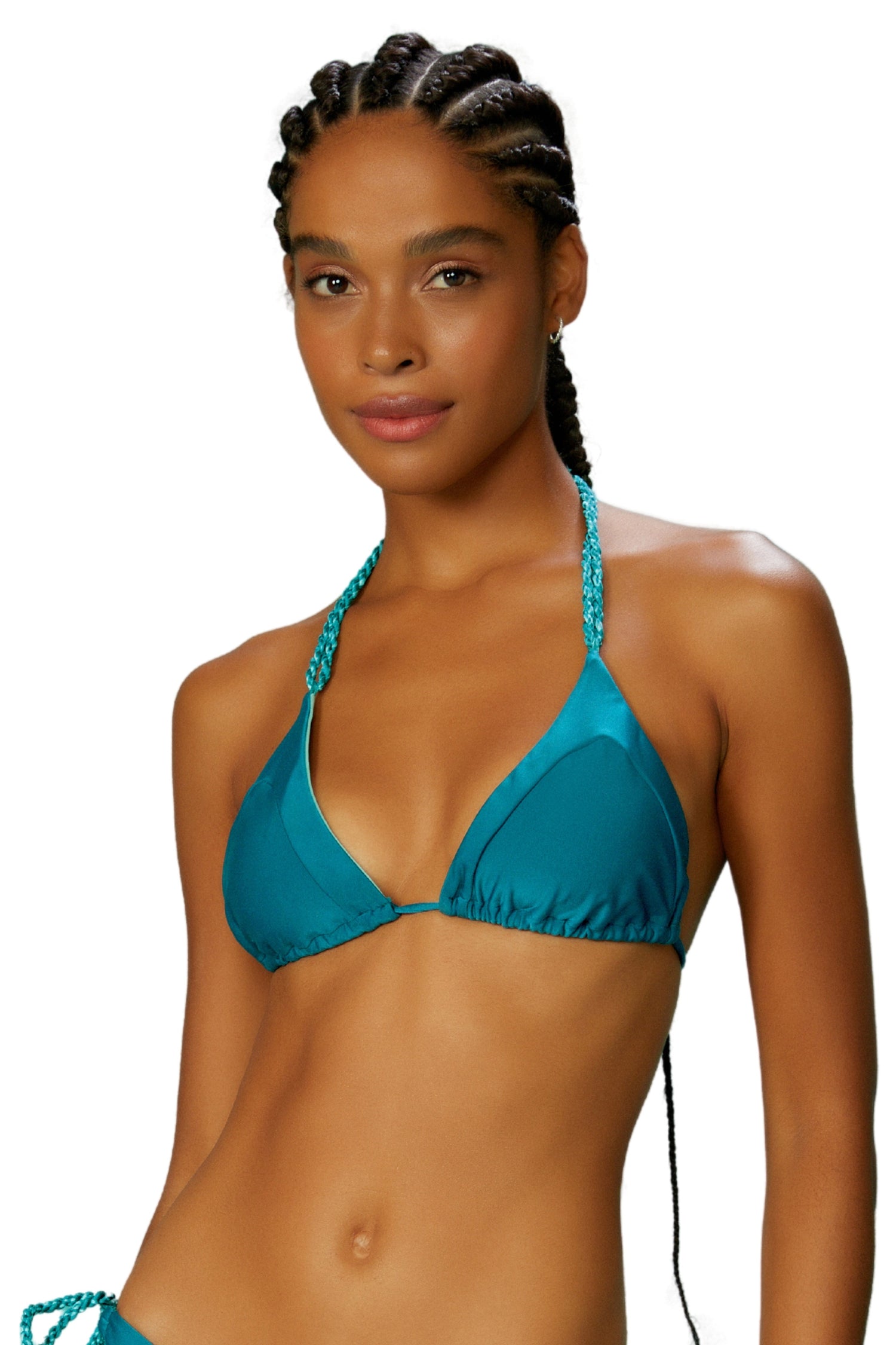 Top Azul Prata