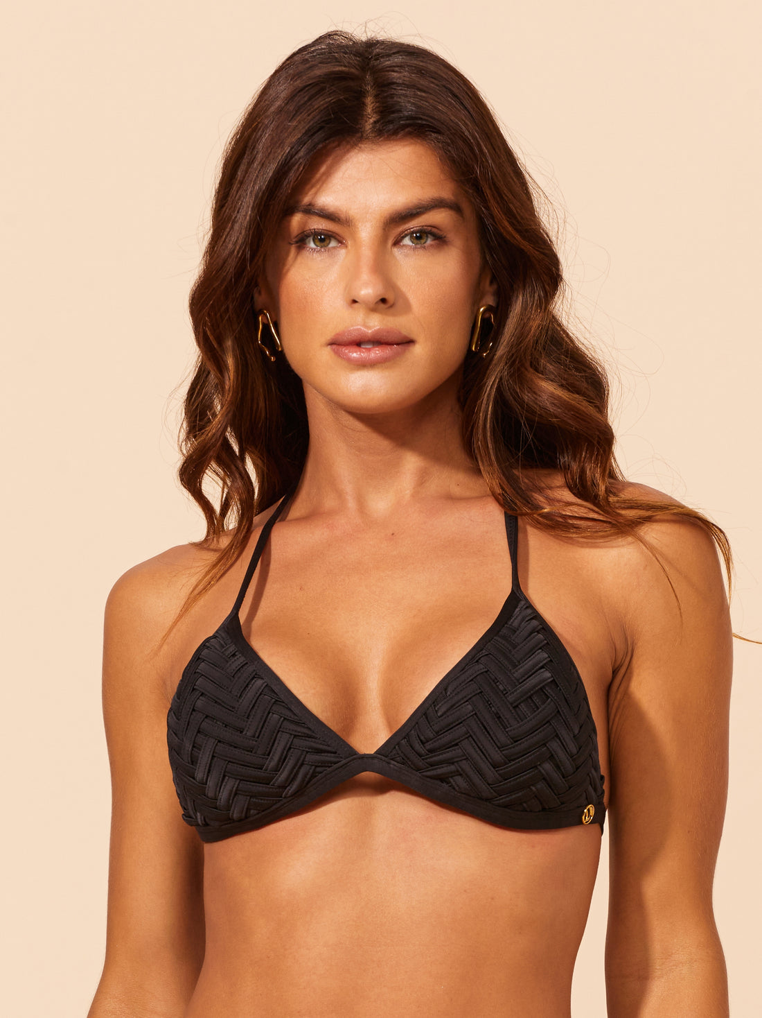 Top Black Triangulo-Macrame
