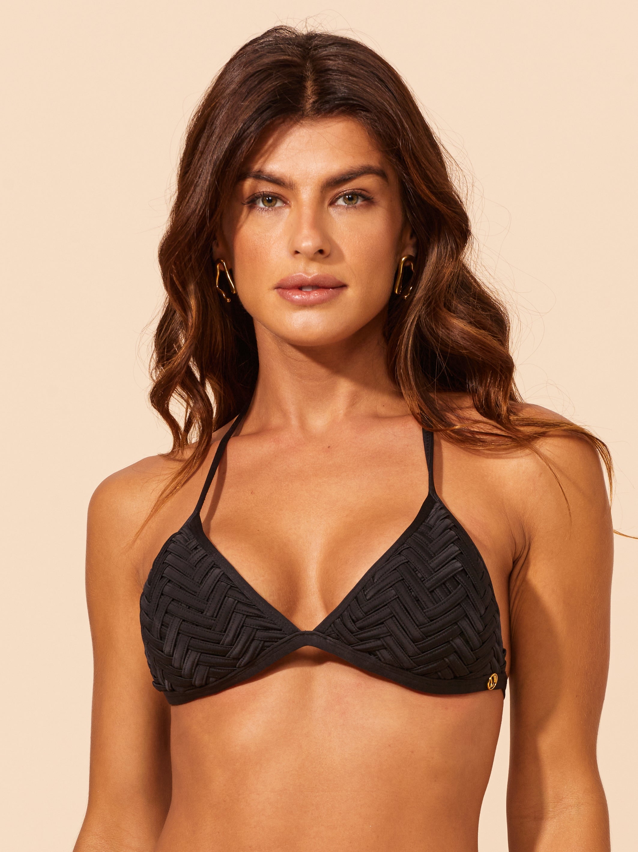 Top Black Triangulo-Macrame