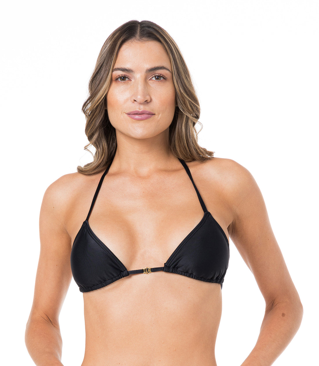 Top Cortininha Rolote Liso Preto